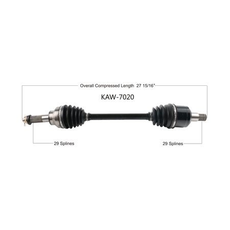 Wide Open OE Replacement CV Axle for KAW REAR L KAF820 MULE 16-20 KAW-7020